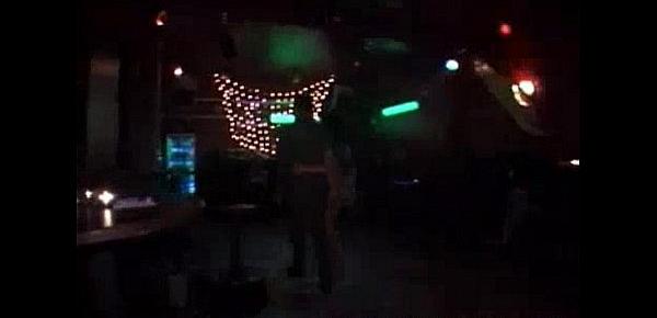  wild girl dancing nude at the bar